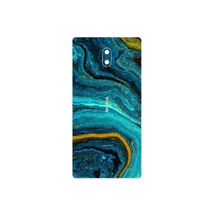 MAHOOT Turquoise marblewith golden streaks Cover Sticker for Nokia 3