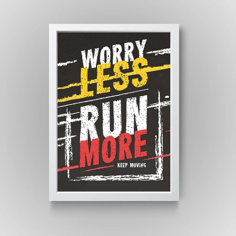 تابلو مدل دکوراتیو انگیزشی run moreکدN255
