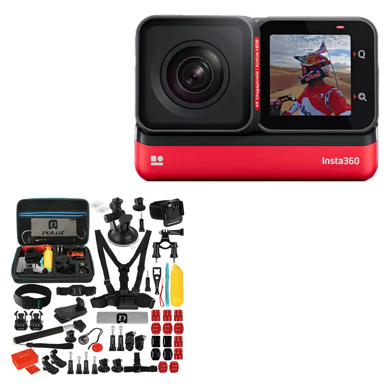 دوربین فیلم برداری ورزشی اینستا 360 مدل ONE RS به همراه لوازم جانبی