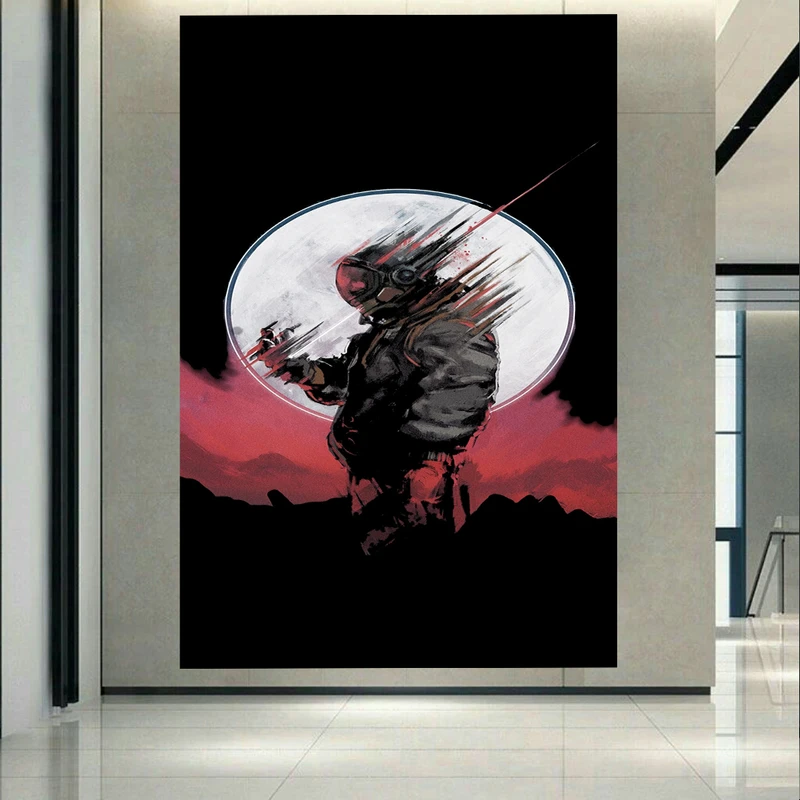 پوستر طرح فضانورد گرافیکی مدل ماه کد AR10040