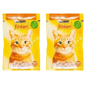 غذای پوچ گربه فریسکیز مدل chicken وزن85 گرم بسته 2 عددی