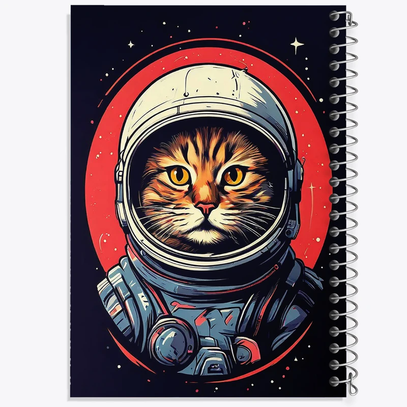 دفتر لیست خرید 50 برگ خندالو طرح گربه فضانورد کد N1448