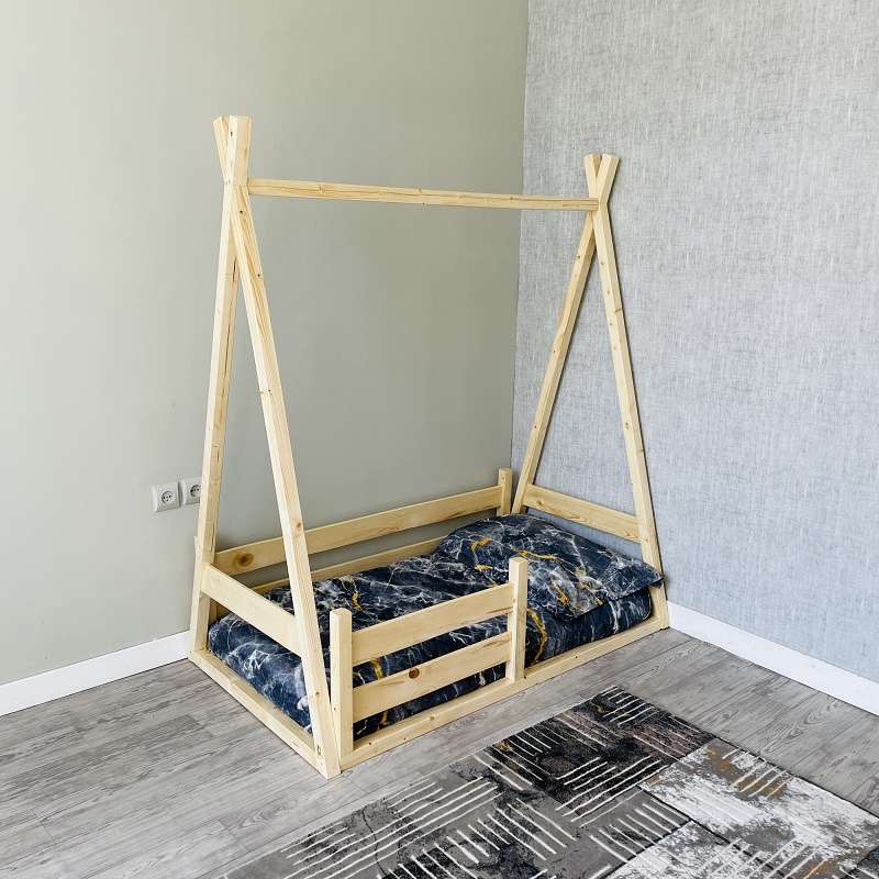 تخت خواب یک نفره روستیک دکور مدل مونته سوری سایز 90x190 سانتی متر تخت خواب یک نفره روستیک دکور مدل مونته سوری سایز 90x190 سانتی متر