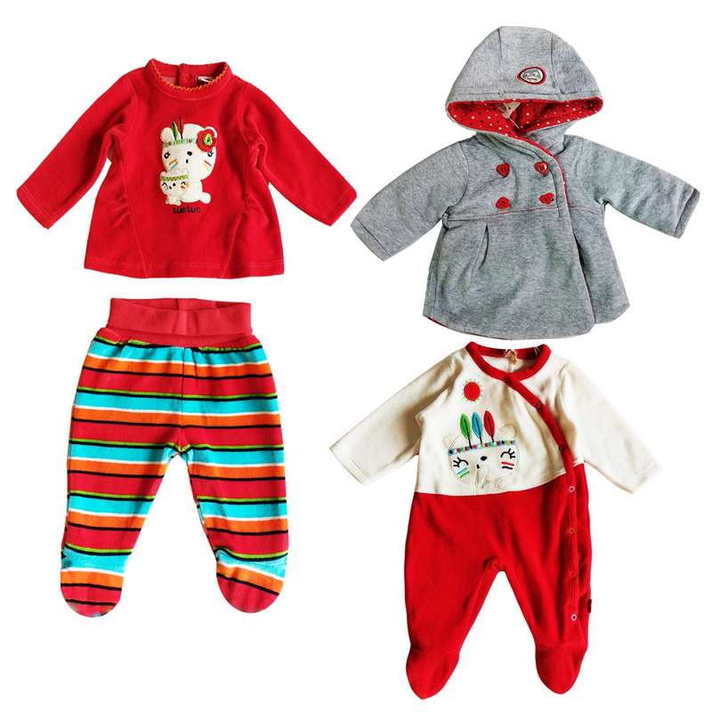 ست 4 تکه لباس نوزادی توک توک مدل لوپیل