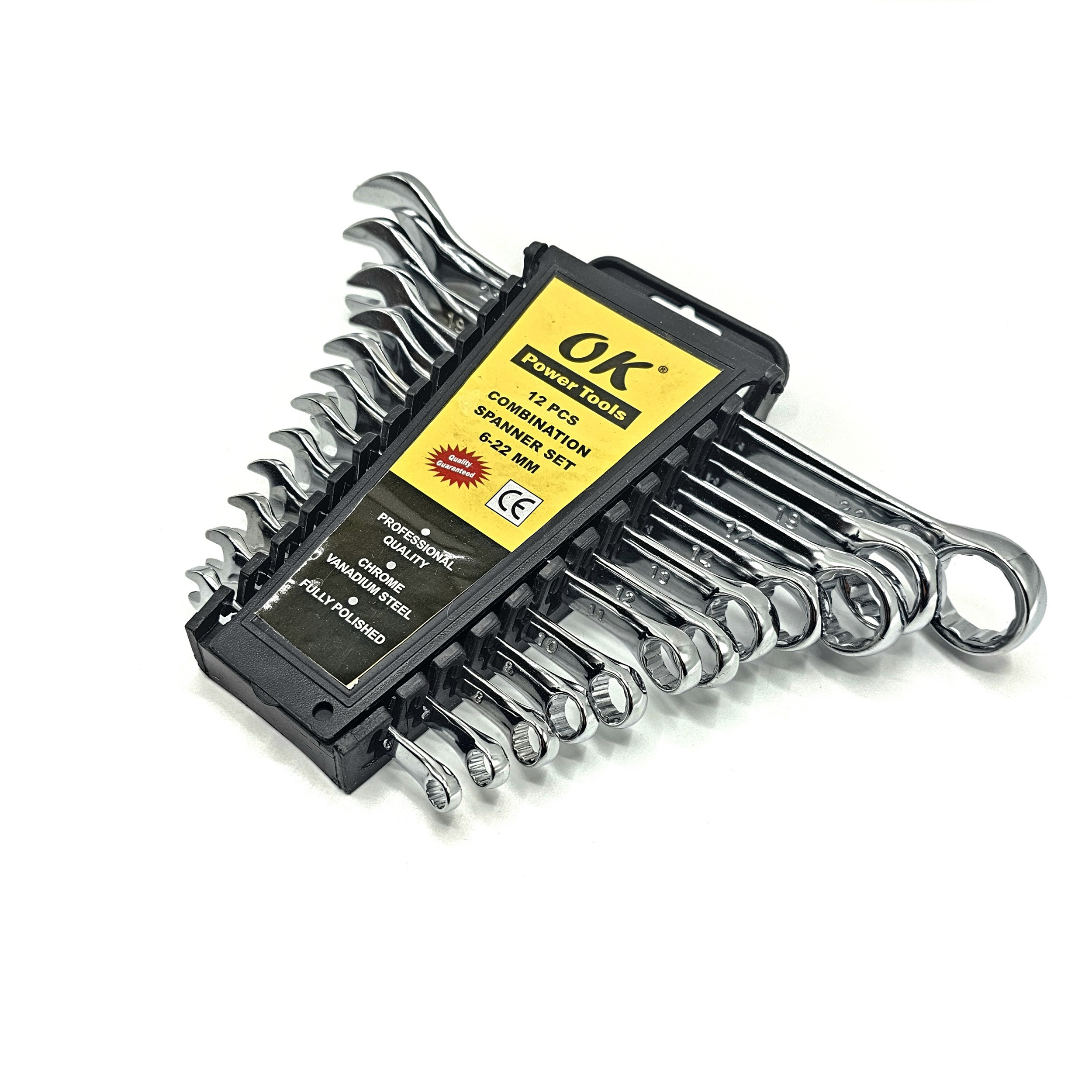 آچار یکسر تخت و یکسر رینگی اوکی مدل POWOLS کد 12 مجموعه 12 عددی