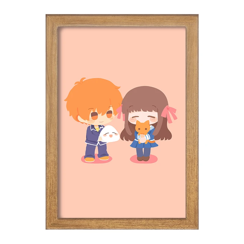 تابلو خندالو مدل هوندا و کیو انیمه سبد میوه کد 33985