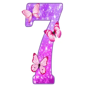  استند رومیزی تولد طرح عدد 7 مدل پروانه کد 01