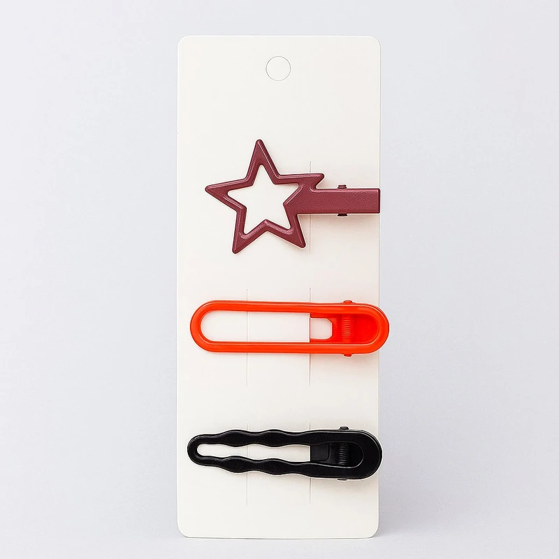 گیره مو زنانه مدل ستاره و دالبری موج دار بسته سه عددی