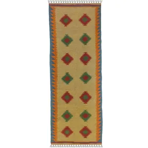گلیم دستبافت کناره طول سه متر کد GB447