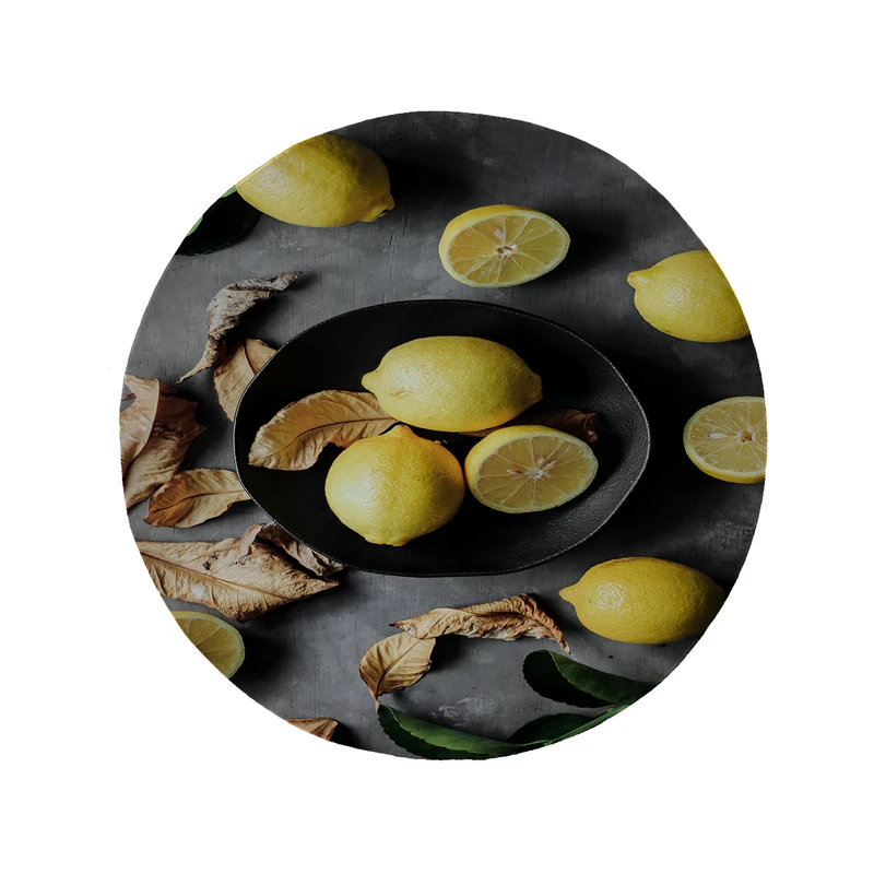 پادری مدل دایره طرح لیمو کد 8538 سایز 90 × 90 سانتی متر