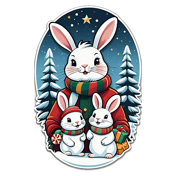 استیکر پارچه و لباس پاد آفرین طرح خرگوشی کد 1535