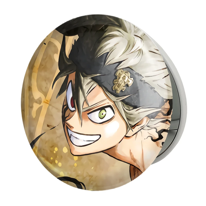 آینه جیبی خندالو طرح آستا انیمه بلک کلاور Black Clover مدل تاشو کد 11749 