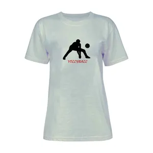 تی شرت آستین کوتاه زنانه مدل والیبال ورزشی کد L215 رنگ طوسی