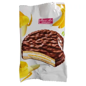 بیسکویت روکش کاکائو با طعم موز شیرین عسل - 22 گرم بسته 60 عددی