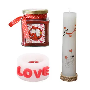 شمع مدل عاشقانه کد 2 بسته 3 عددی 