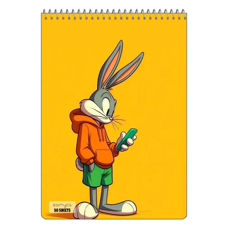 دفتر نقاشی 50 برگ سیمی کارنیکا طرح The Bugs Bunny کد 54266