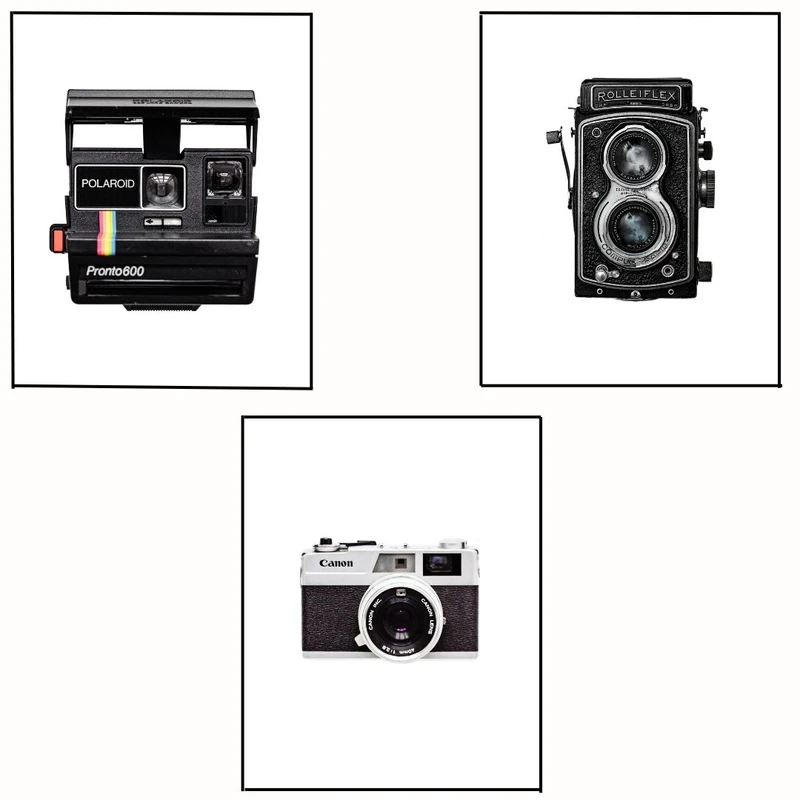 پوستر مدل مستر دوربین قدیمی  مجموعه 3 عددی