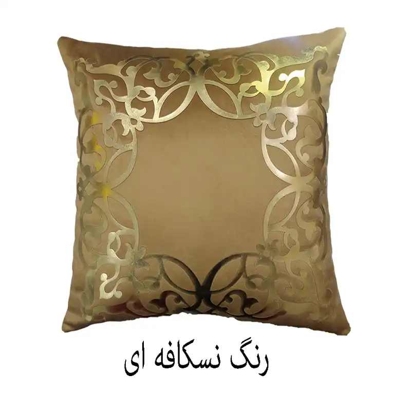 کاور کوسن مدل چرم و مخمل شمسه اسلیمی