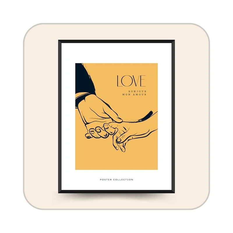 زیر لیوانی کاکتی طرح عاشقانه مدل mp39480