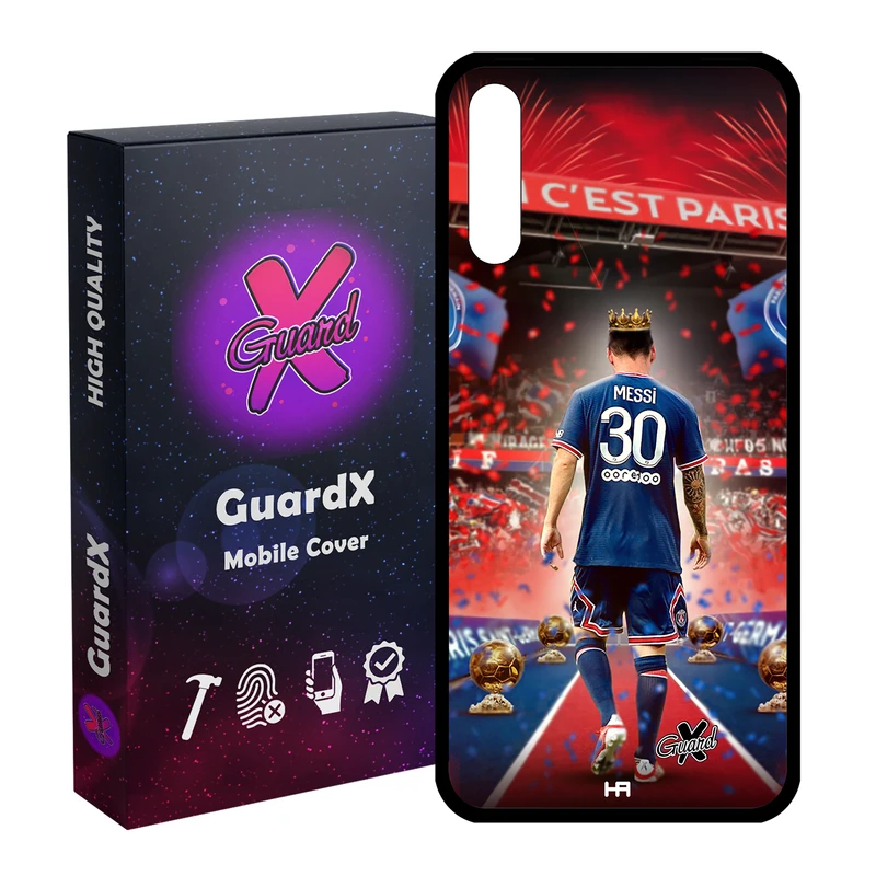 کاور گارد ایکس طرح مسی مدل Glass10377 مناسب برای گوشی موبایل سامسونگ Galaxy A30s / A50 / A50s