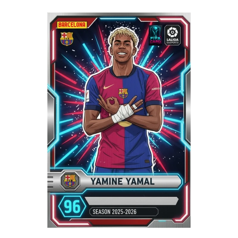 اسباب بازی زینتی مدل کارت فوتبال یامین یامال کد 6