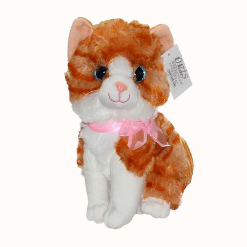 عروسک طرح گربه نشسته مدل k-82908 ارتفاع 20 سانتی متر