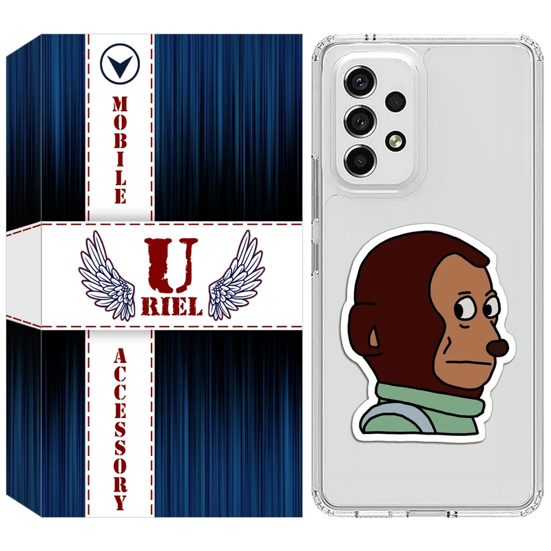 کاور یوریل مدل Clear کد 88 طرح میمون مناسب برای گوشی موبایل سامسونگ Galaxy A52 / A52s