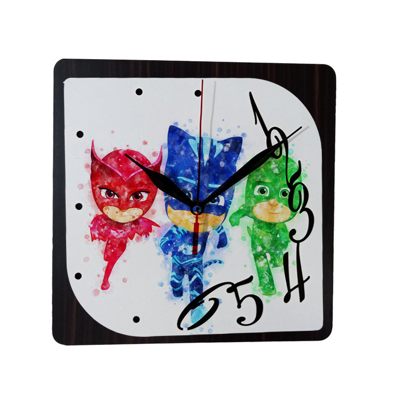 ساعت دیواری کودک طرح pj masks کد Tz2