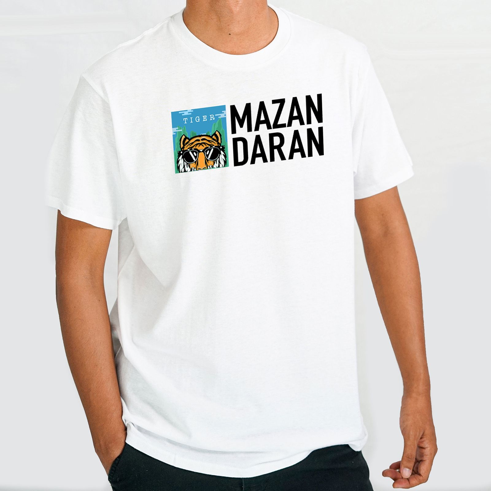 تی شرت آستین کوتاه مردانه زگماک مدل ببر مازندران -  - 1