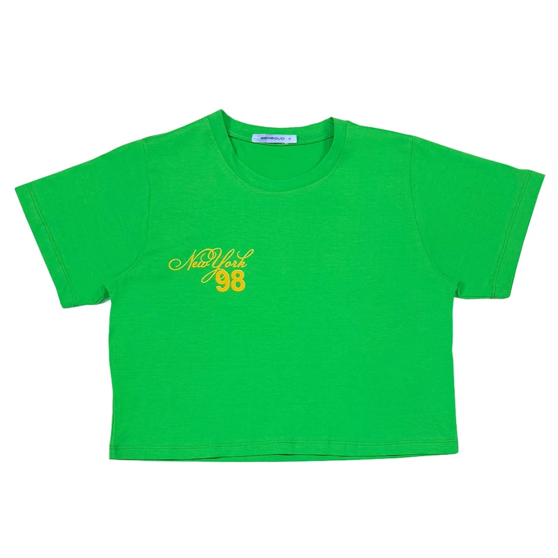 کراپ‌ تی‌شرت آستین کوتاه زنانه بهبود مدل 712027