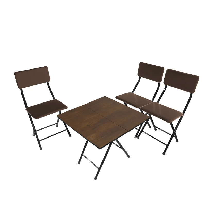 میز و صندلی ناهارخوری سه نفره میزیمو مدل 2 تیکه تاشو کد 2432 