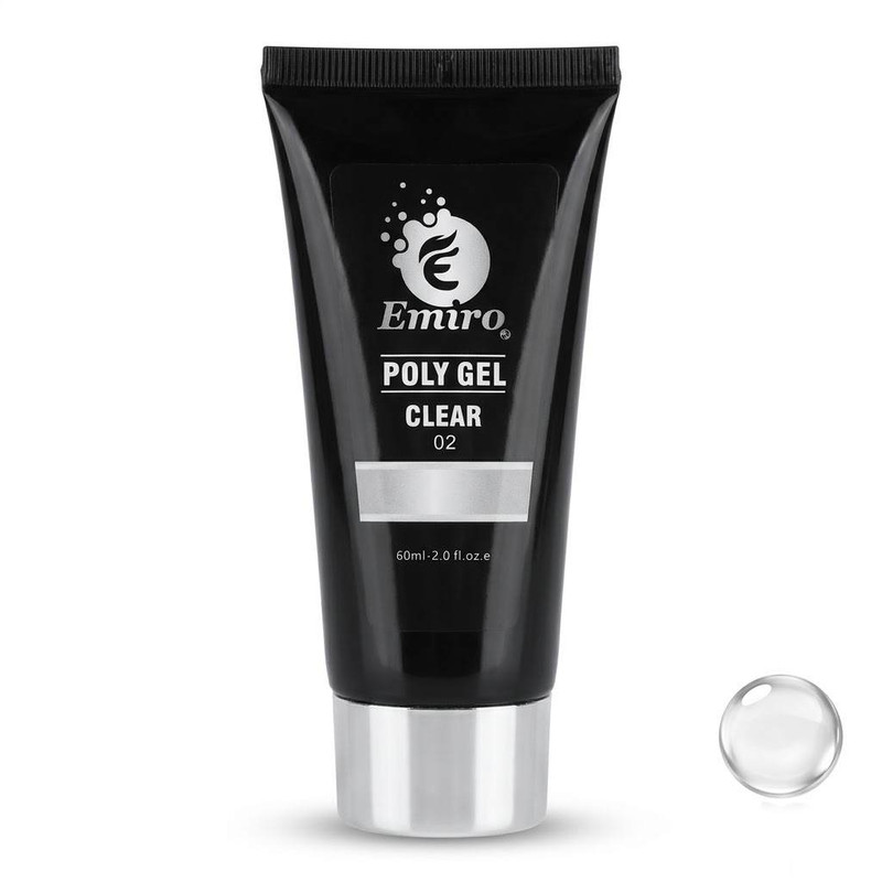 پلی‌ژل کاشت ناخن امیرو مدل Clear کد 02 حجم 60 میلی لیتر