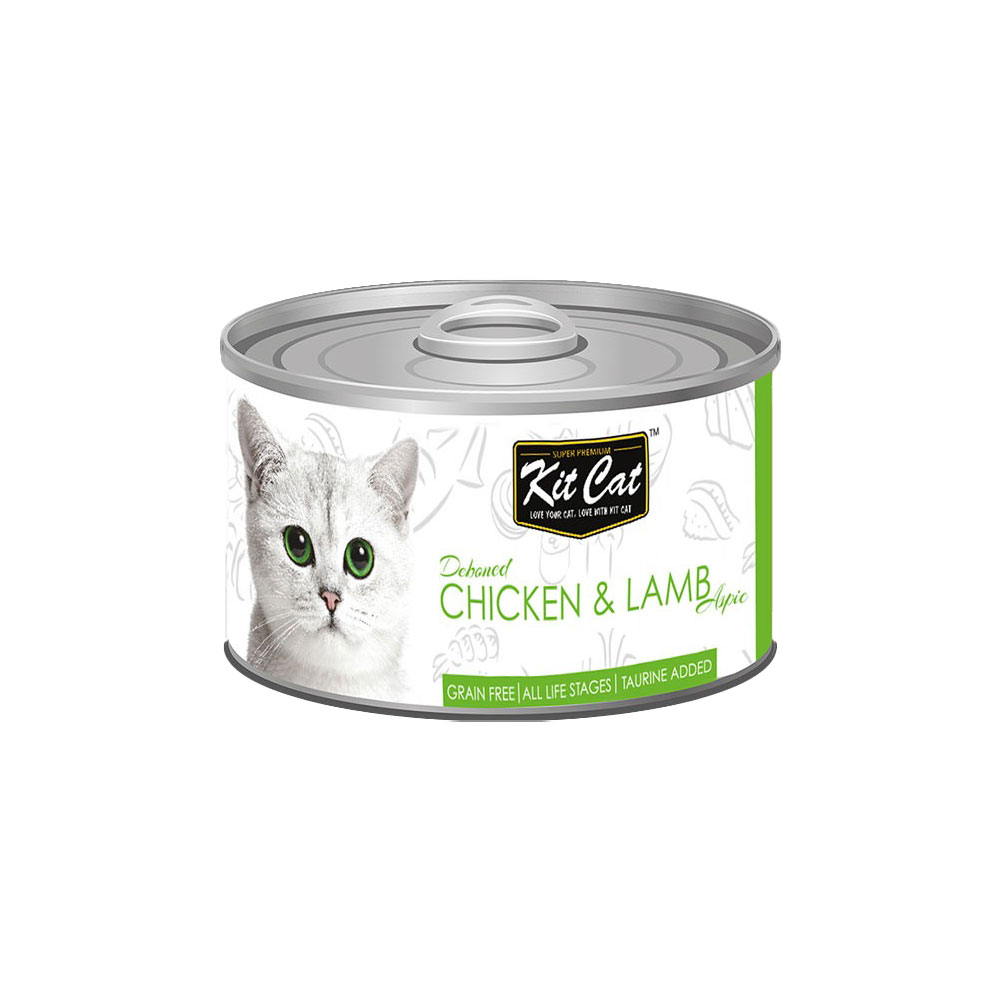 کنسرو غذای گربه کیت کت مدل مرغ و بره وزن 80 گرم