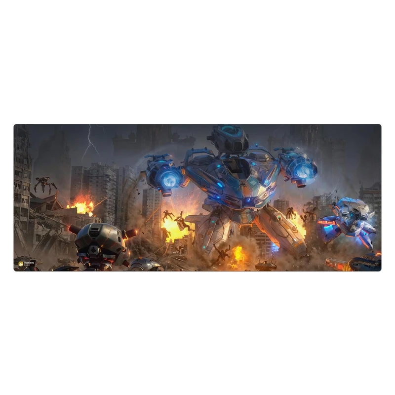 ماوس پد هومرو مدل HX609 طرح War Robots سایز 40x100 سانتی‌متر