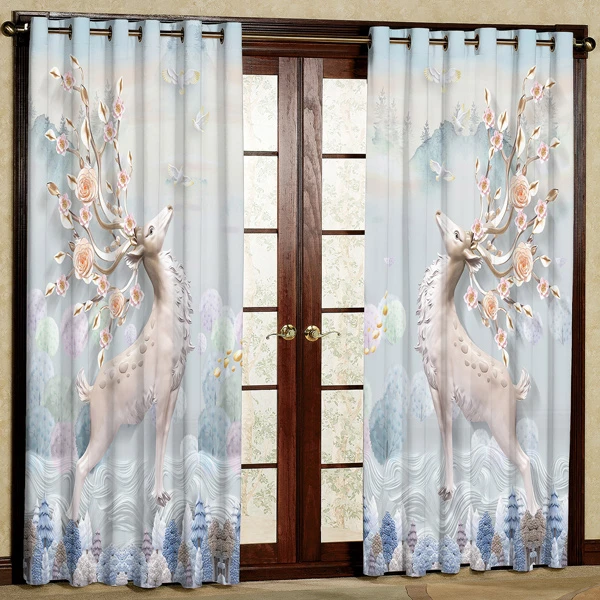 پرده مدل مخمل پانچی کد 6980 سایز 280x140 سانتی متر
