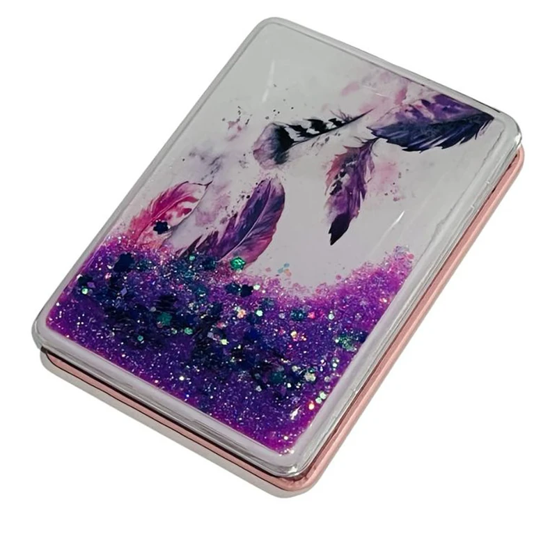 آینه جیبی مدل آکواریومی طرح پر کد 30