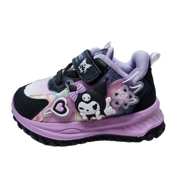 کفش راحتی دخترانه مدل کرومی فرفره دار