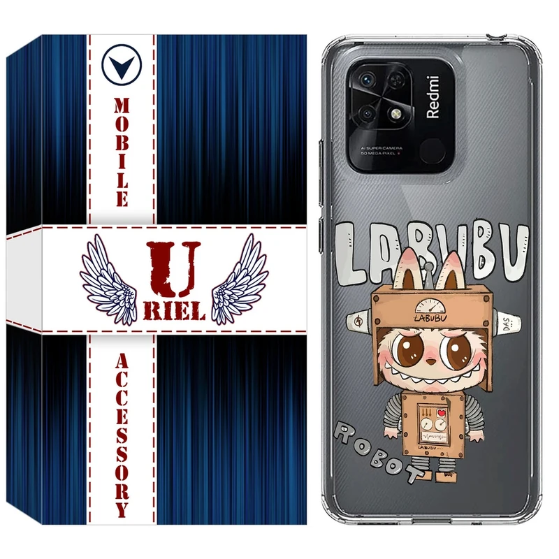 کاور یوریل قاب مدل Clear کد 121 طرح لبوبو Labubu مناسب برای گوشی موبایل شیائومی Redmi 10C