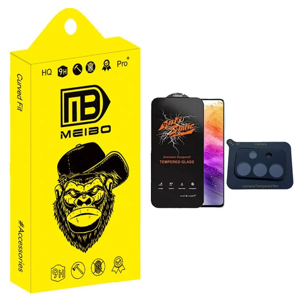 محافظ صفحه نمایش میبو مدل Antistatic Glavers مناسب برای گوشی موبایل سامسونگ galaxy a73 به همراه محافظ لنز دوربین 3D