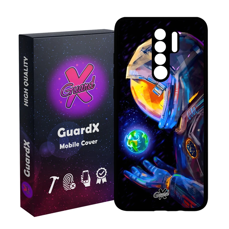 کاور گارد ایکس طرح فضانورد مدل Glass10496 مناسب برای گوشی موبایل شیائومی Redmi 9/Redmi 9 Prime/Poco M2