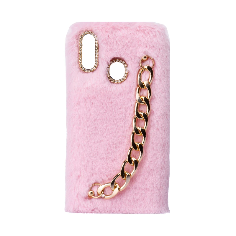  کاور طرح دخترانه دستبندی مدل خزدار پشمالو زنجیردار مناسب برای گوشی موبایل شیائومی redmi Note 7 / 7 Pro