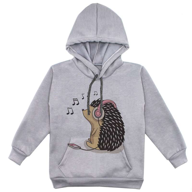 هودی پسرانه مدل جوجه تیغی کد F54 رنگ طوسی