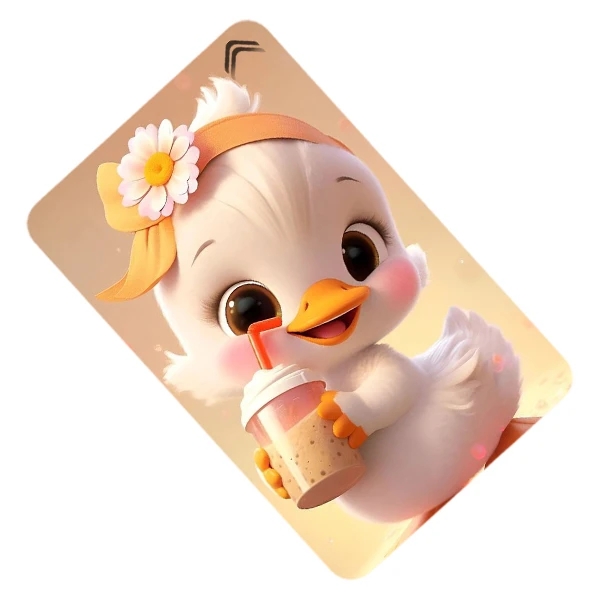 استیکر کارت طرح جوجه اردک مدل CAC372-K-G1-144