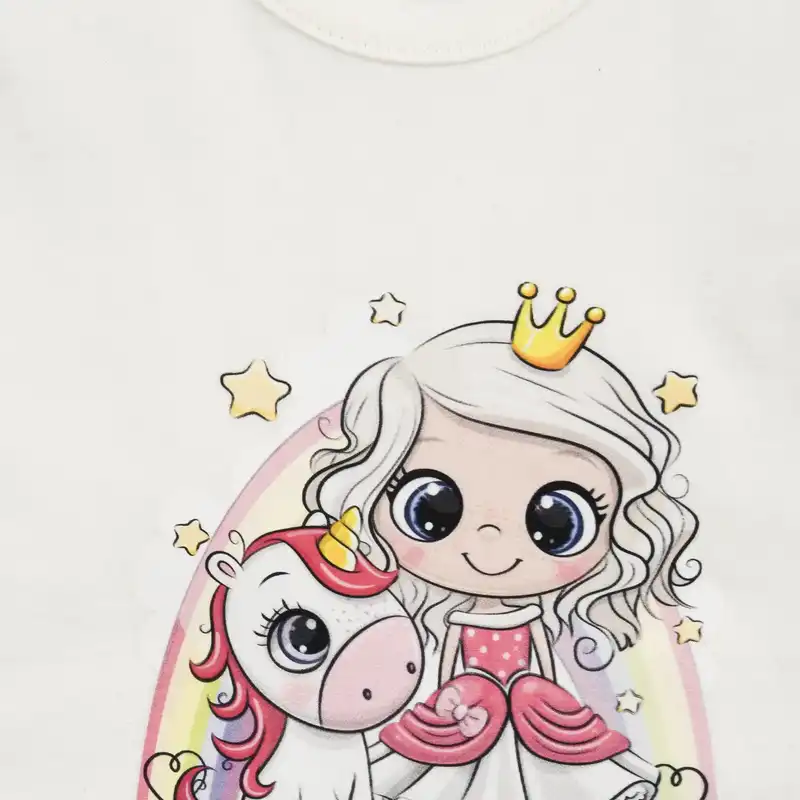 ست تاپ و شلوارک دخترانه مدل MDSS-CG1933