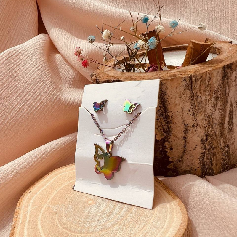 نیم ست دخترانه مدل پروانه