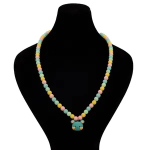 گردنبند دخترانه دلنار گالری مدل خرس قلبی