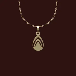 گردنبند طلا 18 عیار زنانه مدوپد مدل هندسی کد X2-1-1196