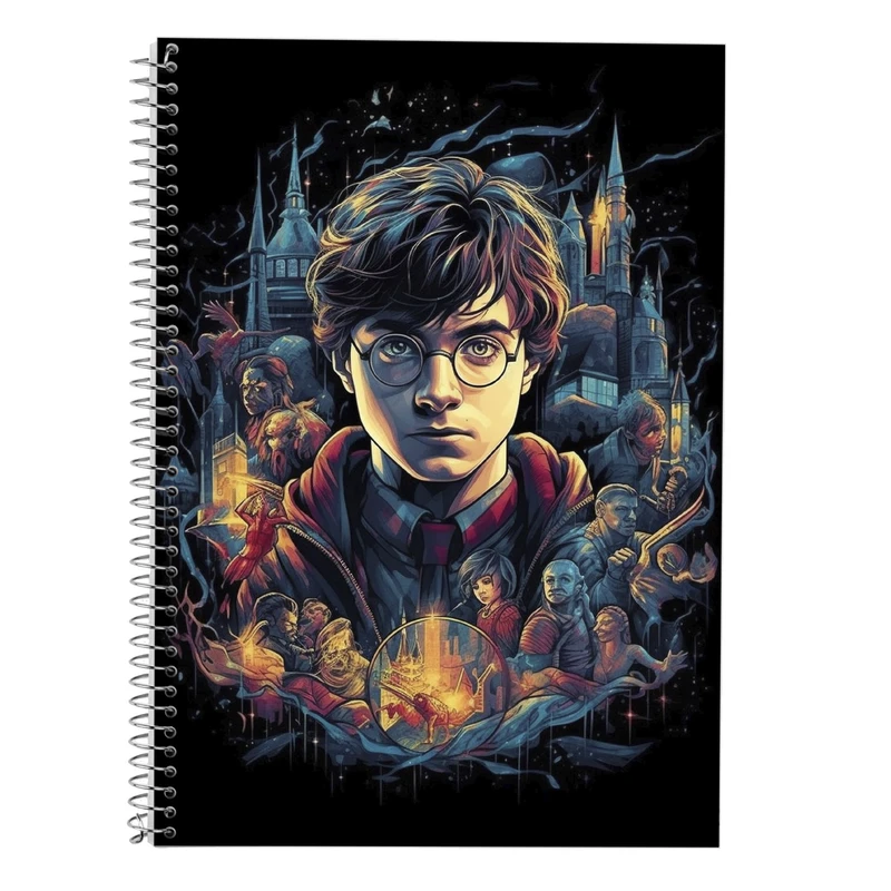 دفتر زبان 50 برگ مدوپد مدل سه خط طرح هری پاتر harrypotter کد DF10253