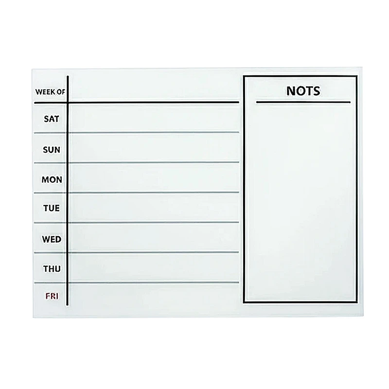 تخته وایت برد شیشه ای مدل آهنربایی سایز 60×80 سانتی متر