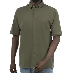 پیراهن آستین کوتاه یقه برگردان مردانه مدل MDSS-CH2832